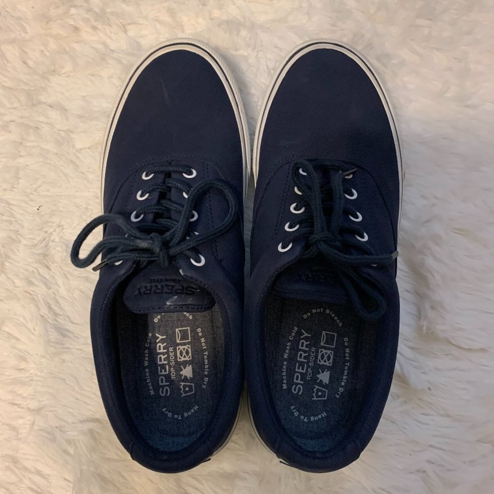 Sperry Men Low Top Sneaker Navy/White Size 10